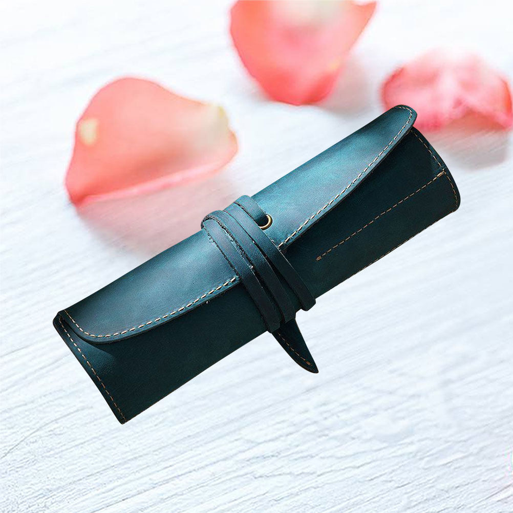 Pen Pouch Roll - Kotak Pena Vintage - Biru, Tempat