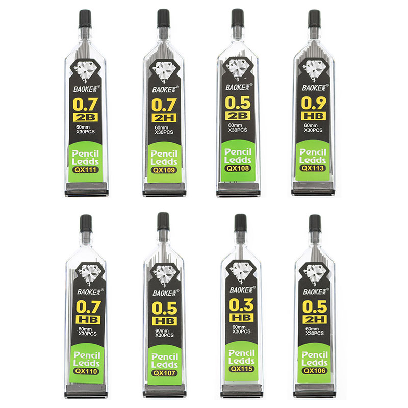 Mechanical Pencil Lead - 30 buah/botol, isi ulang pensil otomatis