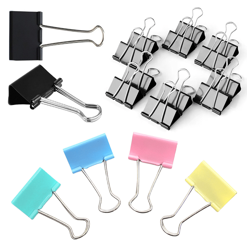 Office Stationery And Supply - 10 Buah Klip Binder Logam Ukuran