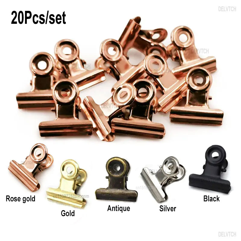 Binder Clip Assorted - 20PCS/Set Klip Logam Bulat 21mm*23mm untuk