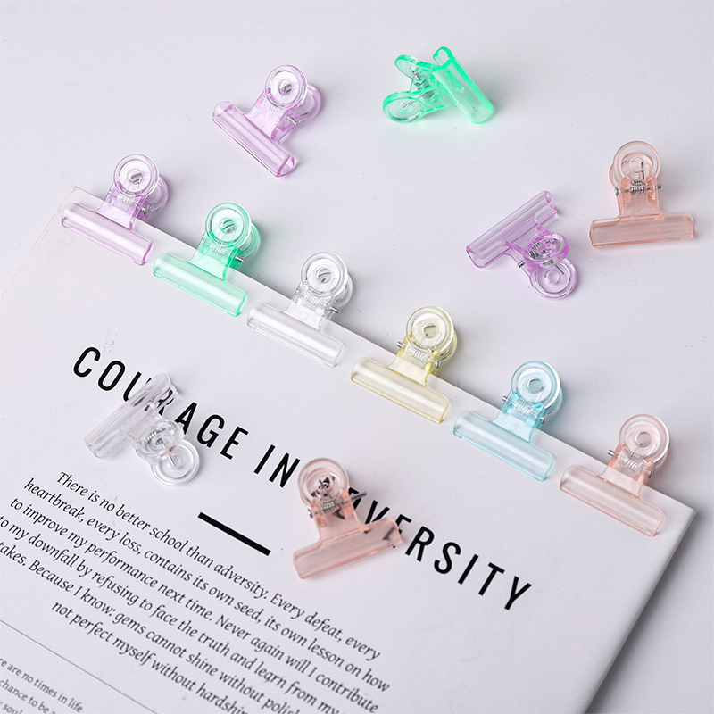 Office Stationery And Supply - 10/20 Buah Klip Binder Plastik Warna