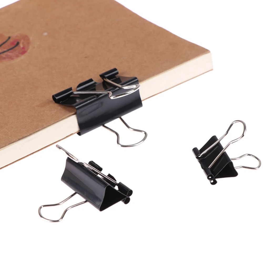 Binder Clip Assorted - 10 Buah Klip Pengikat Logam 19Mm
