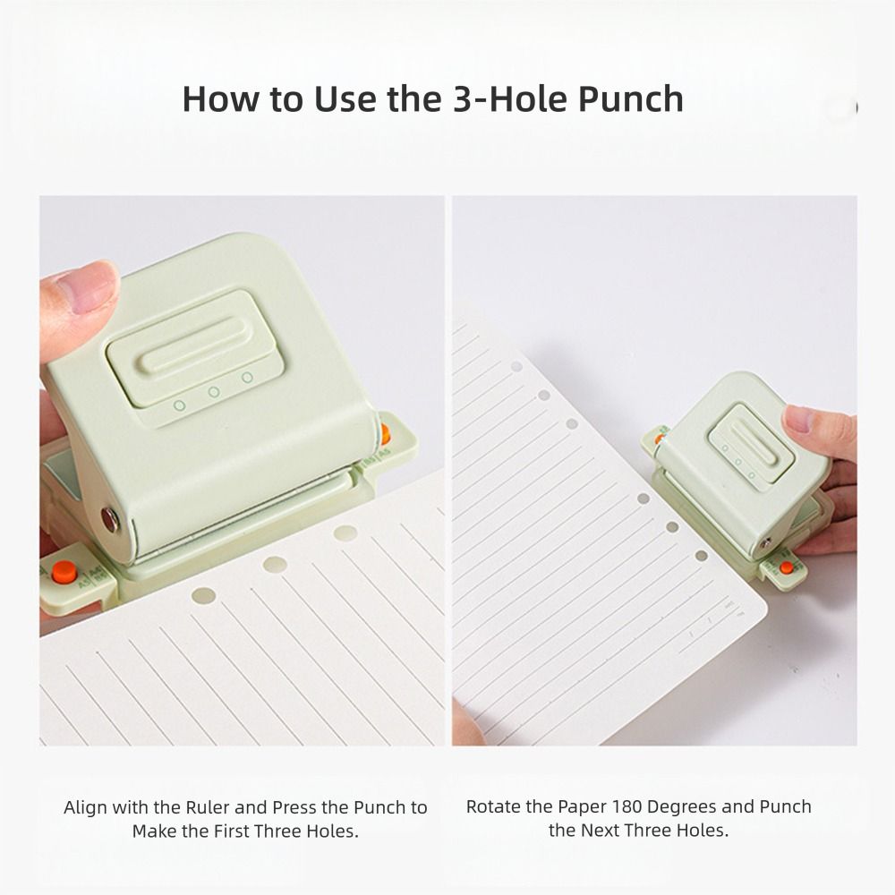Alat Pelubang Kertas Mini 3/6  - Paper Punch 3 Hole ulasan dan harga