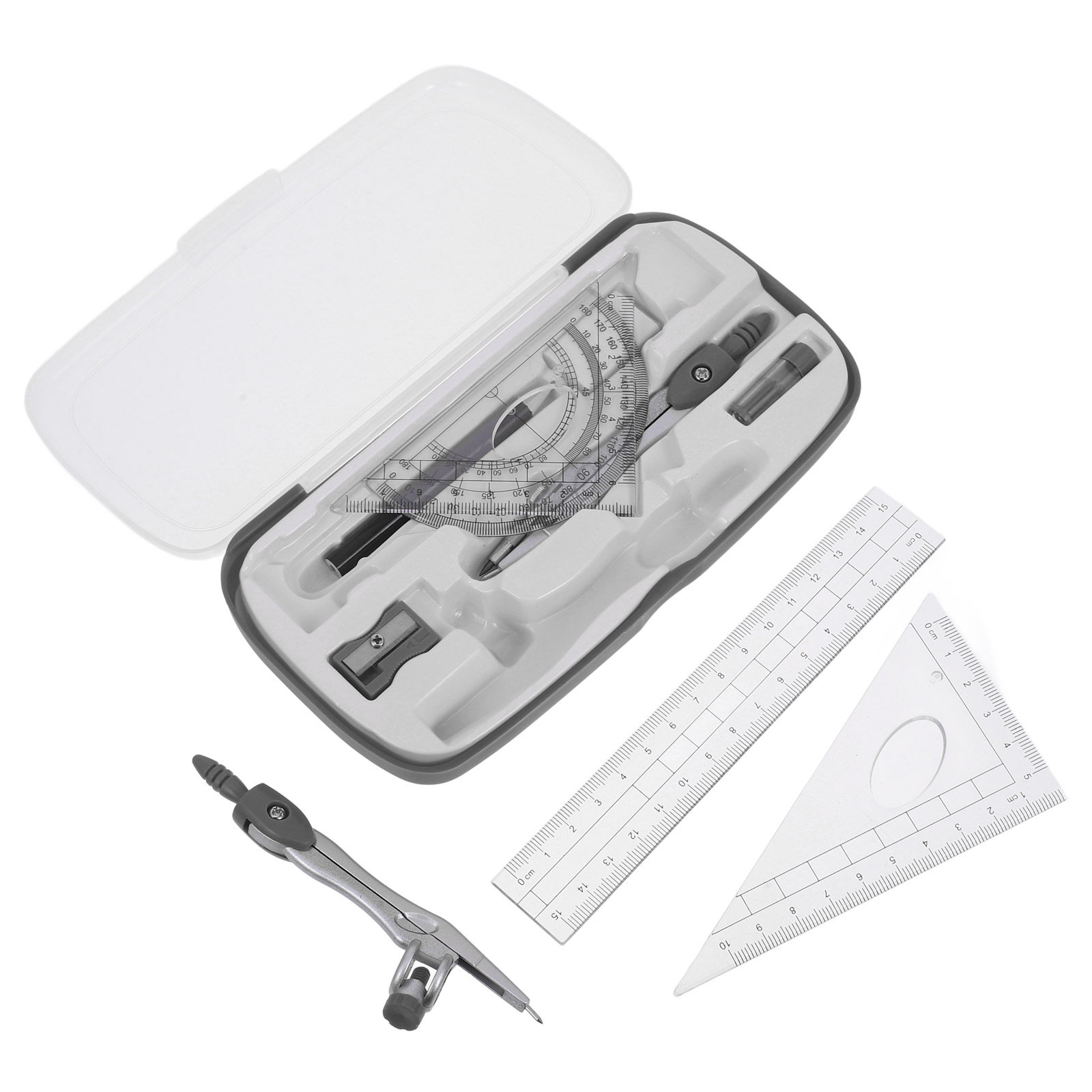 1 SET Alat Menggambar Sekolah, - Compass Geometry Set ulasan dan harga