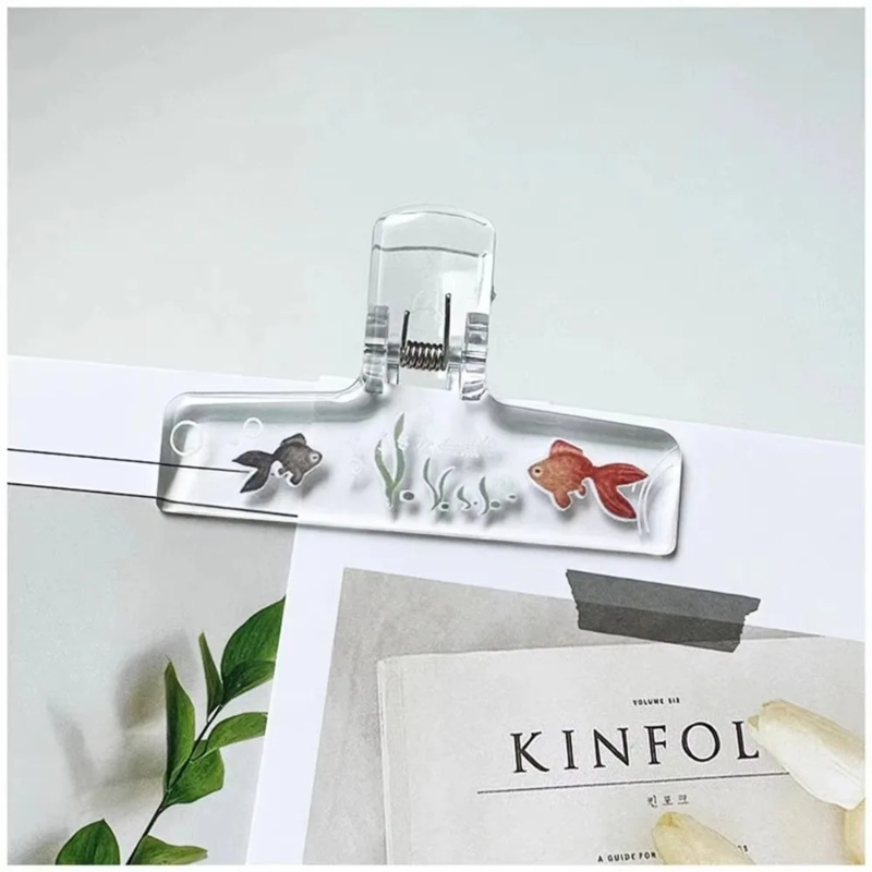 1 Buah Klip Binder Ikan Mas Ak - Binder Clip Assorted ulasan dan harga