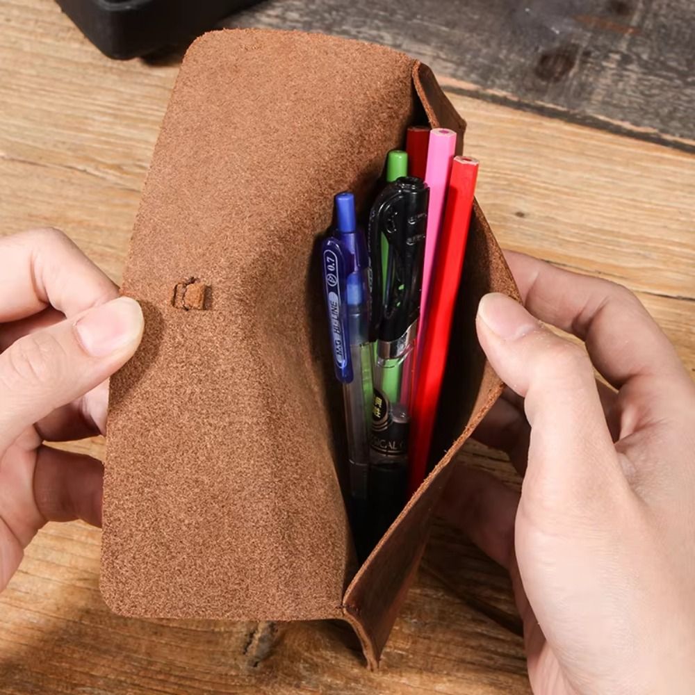Kotak Pensil Kulit Retro denga - Pen Pouch Roll ulasan dan harga